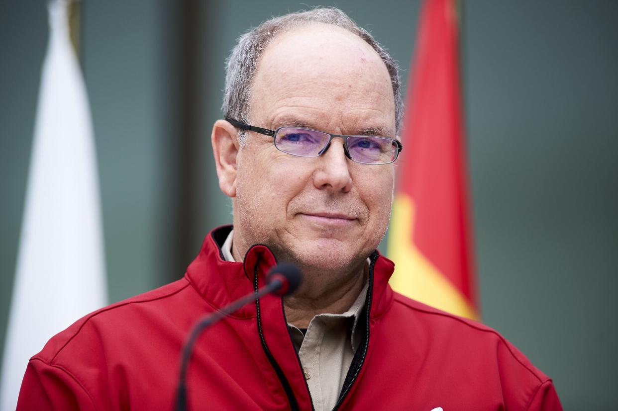 The Prince of Monaco, Albert II, during his visit to the future Interpretation Center of Cave Art in Cantabria, on 16 October, 2022 in Puente Viesgo, Cantabria, Spain.