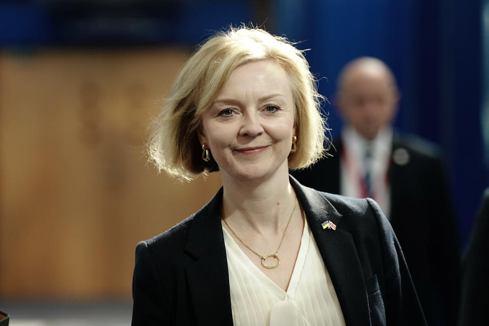 Prime Minister Liz Truss arrives for the Conservative Party annual conference at the International Convention Centre in Birmingham. Picture date: Monday October 3, 2022.