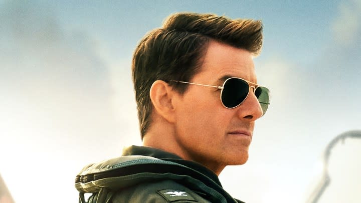 Tom Cruise as Maverick in a poster for Top Gun: Maverick.