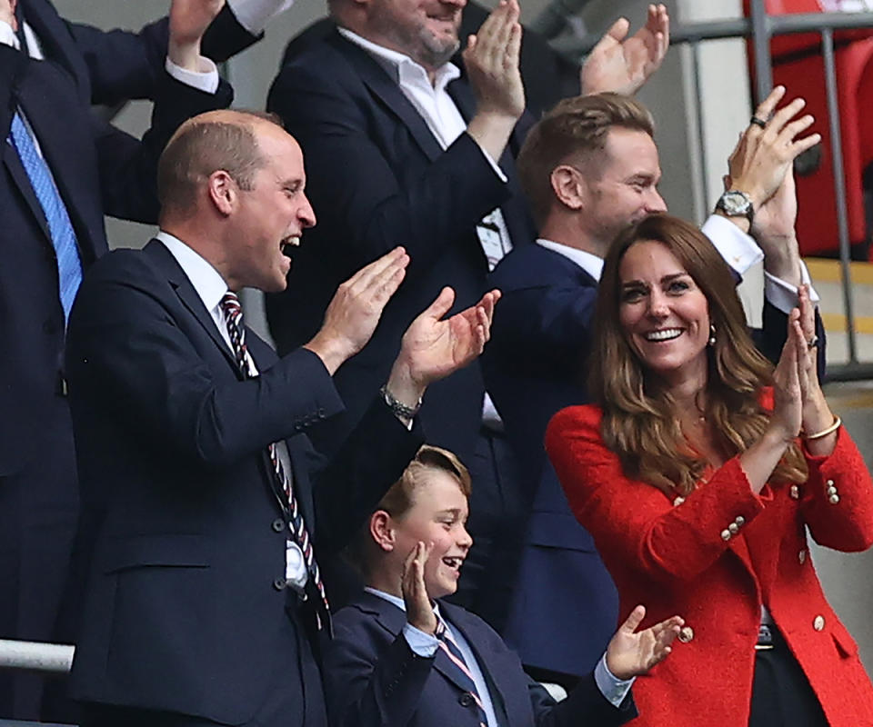 Prince George, Prince William and Kate Middleton at the Euros 2021