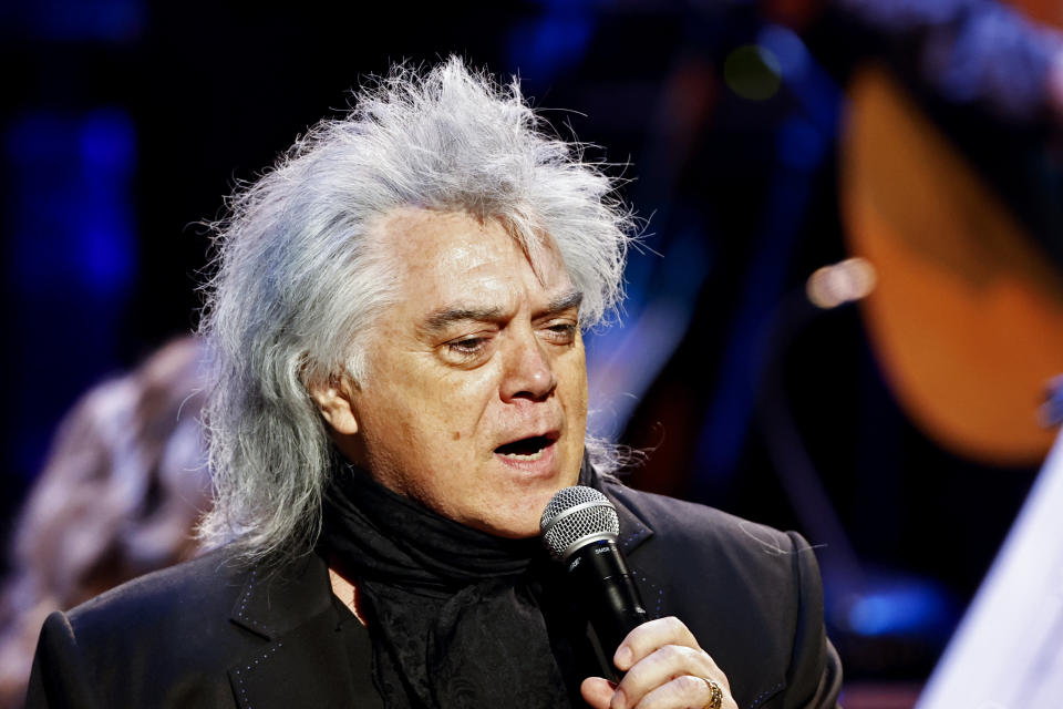 Marty Stuart performs during the Country Music Hall of Fame Medallion Ceremony on Sunday, May 1, 2022, in Nashville, Tenn. (Photo by Wade Payne/Invision/AP)