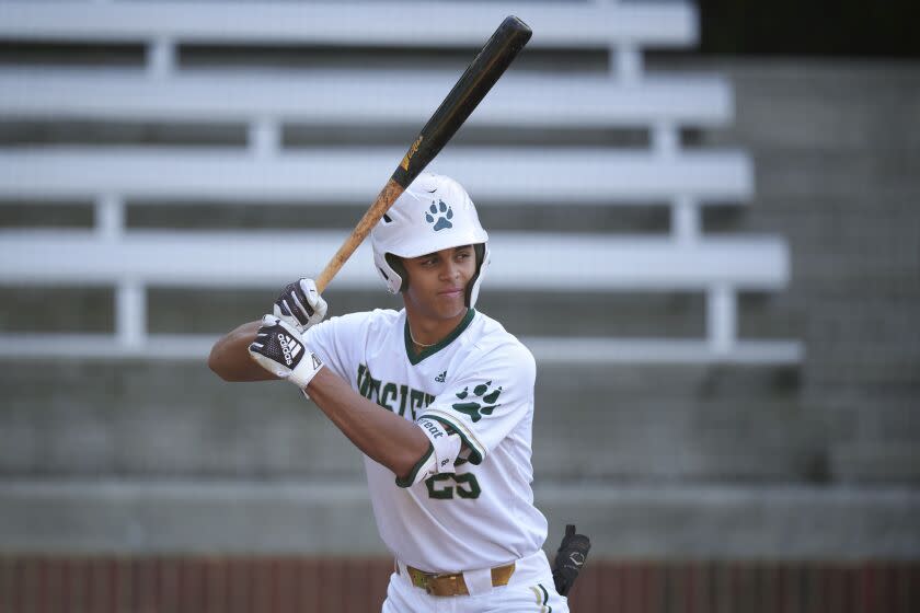 Wesleyan Wolves outfielder Druw Jones (25) poses for a photo on April 24, 2022 at the Wesleyan School.