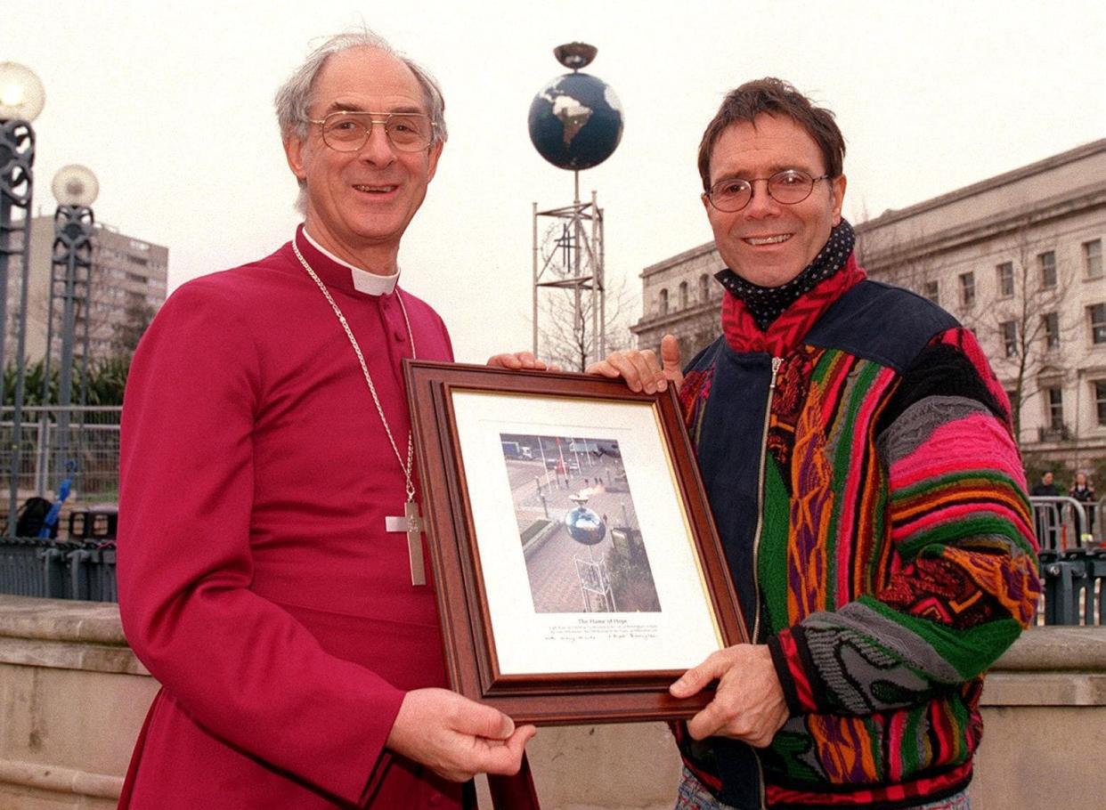 With Sir Cliff Richard in 1999