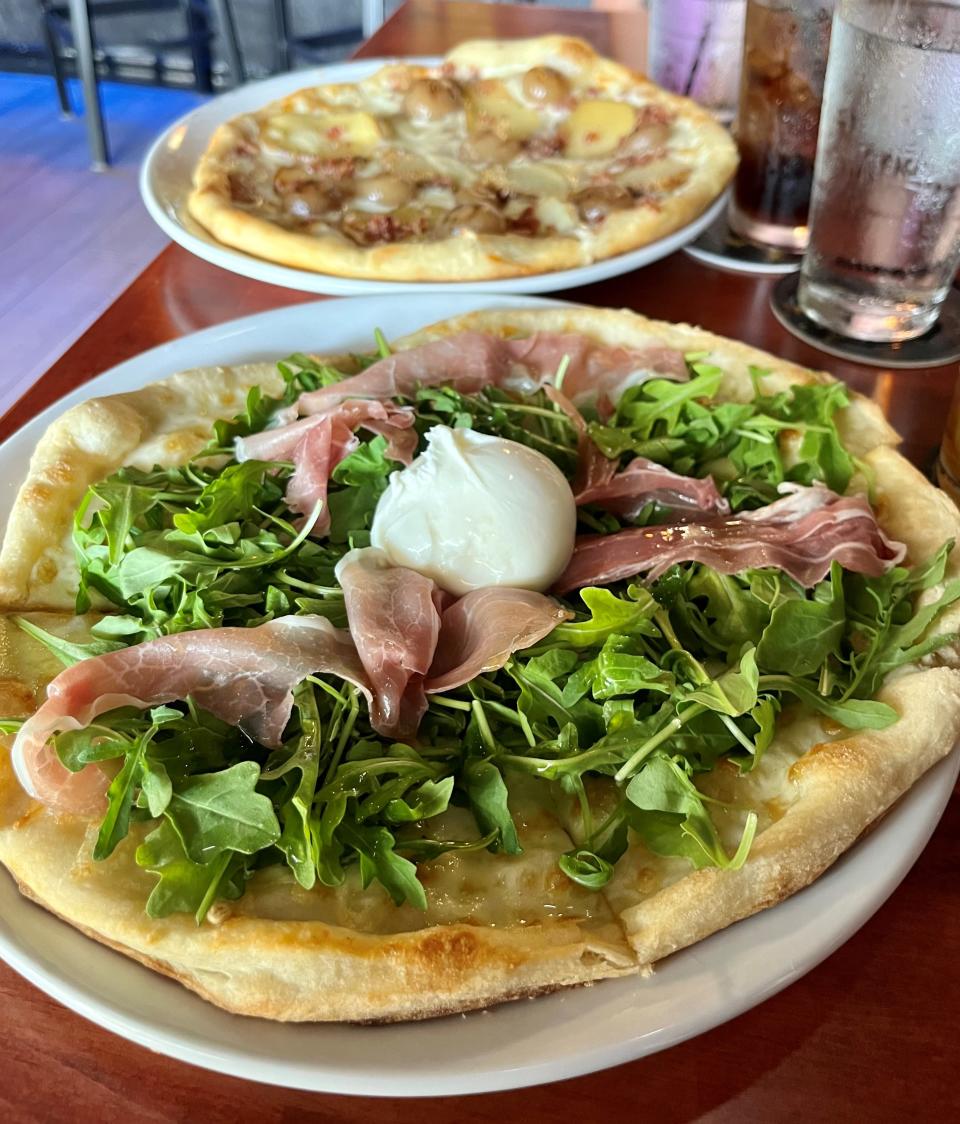 Pezzo's La Parma pizza burrata, prosciutto di Parma, arugula and lemon-infused EVOO.