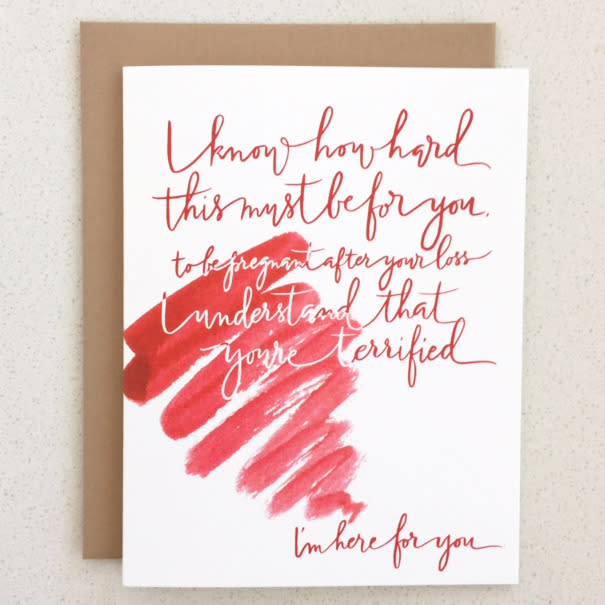 A card for pregnancy after experiencing loss