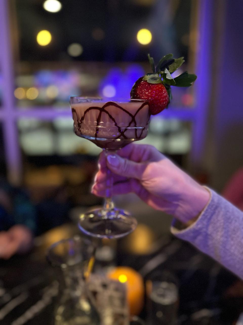 The Chocolate-Covered Strawberry, a Valentine's Day cocktail featured this month at Ashylnn Distillery in Morrisville, is made with Summerseat Vodka, crème de cocoa, bourbon cream, housemade Strawberry syrup and garnished with a bruleed chocolate-drizzled strawberry.