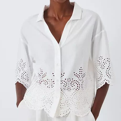 John Lewis Broderie Anglaise Shirt