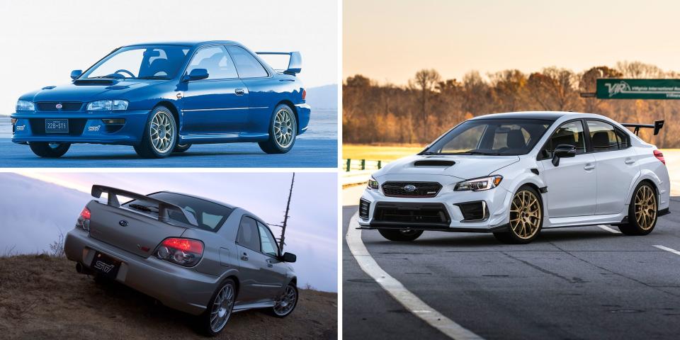 <p>For more than 20 years, <em>Forza</em> or <em>Gran Turismo</em> video-game simulations were the closest most Americans have gotten to whiffing one of the fabled S-cars from Subaru's in-house tuner, Subaru Tecnica International. These cars are positioned above Subaru's WRX STI models, with more power and a harder-core focus on high performance; our S-car references here nod to their names: S201, S202, and so on. Until the <a href="https://www.caranddriver.com/reviews/a25891325/2019-subaru-sti-s209-prototype-driven/" rel="nofollow noopener" target="_blank" data-ylk="slk:S209, which you can read all about here;elm:context_link;itc:0;sec:content-canvas" class="link ">S209, which you can read all about here</a>, arrives in the U.S. in 2019, every S-car has been sold exclusively in Japan. (Before you say it, yes, there are some gray-market cars out there that have made their way elsewhere, but they're the exception, not the rule.) </p><p>To celebrate and prepare for the S209's impending trip stateside, bone up on your STI S-car history with this rundown of each model going back to 1998. Swipe through for each model's specifications:</p>