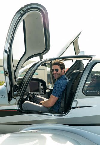 <p>Cirrus</p> Aaron O'Connell sitting inside his Cirrus SR22T (Turbo)