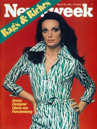 <div class="caption-credit"> Photo by: Courtesy of Newsweek</div><div class="caption-title">Diane Von Furstenberg</div><i>Newsweek</i>, 1967. Women everywhere would be at a loss without their wrap dresses, modeled here by the woman responsible for one of fashion most versatile, flattering garments. <br> <br> <p> <b>More from REDBOOK: <br></b> </p> <ul> <li> <b><a rel="nofollow noopener" href="http://www.redbookmag.com/beauty-fashion/tips-advice/october-2012-fashion-and-accessories-for-breast-cancer-awareness?link=rel&dom=yah_life&src=syn&con=blog_redbook&mag=rbk#slide-1" target="_blank" data-ylk="slk:50 Finds Under $50 -- That Give Back!;elm:context_link;itc:0;sec:content-canvas" class="link ">50 Finds Under $50 -- That Give Back!</a></b> </li> <li> <b><a rel="nofollow noopener" href="http://www.redbookmag.com/health-wellness/advice/increase-metabolism?link=rel&dom=yah_life&src=syn&con=blog_redbook&mag=rbk#slide-1" target="_blank" data-ylk="slk:20 Ways to Speed Up Your Metabolism;elm:context_link;itc:0;sec:content-canvas" class="link ">20 Ways to Speed Up Your Metabolism</a></b> </li> </ul>