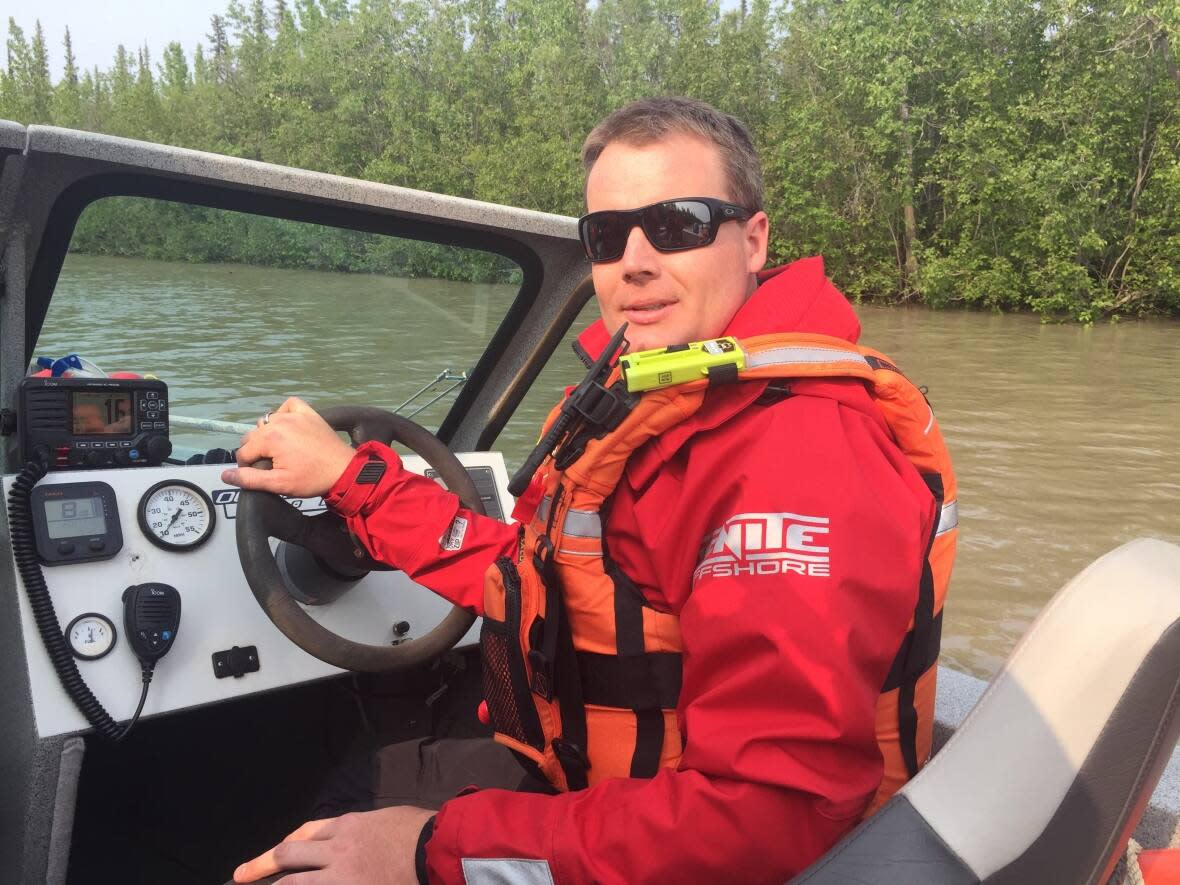 Paul MacDonald in a file photo from 2018. MacDonald is one of 12 people who have been temporarily suspended from the Coast Guard Auxiliary's Marine Rescue Unit in Inuvik for failing to disclose their vaccination status.  (Mackenzie Scott/CBC - image credit)