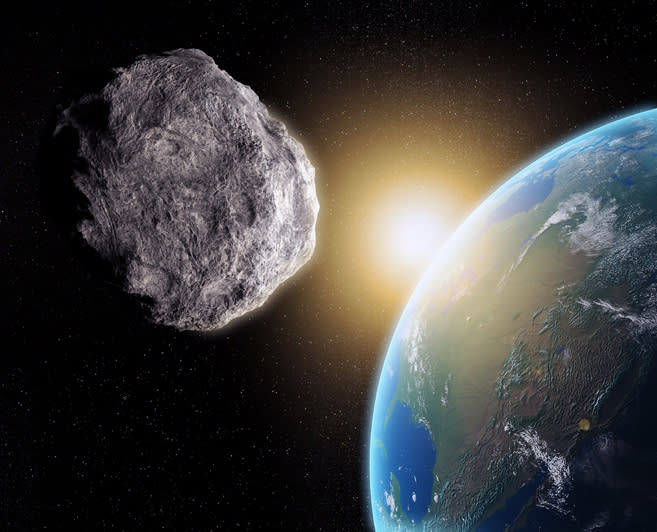An asteroid near Earth