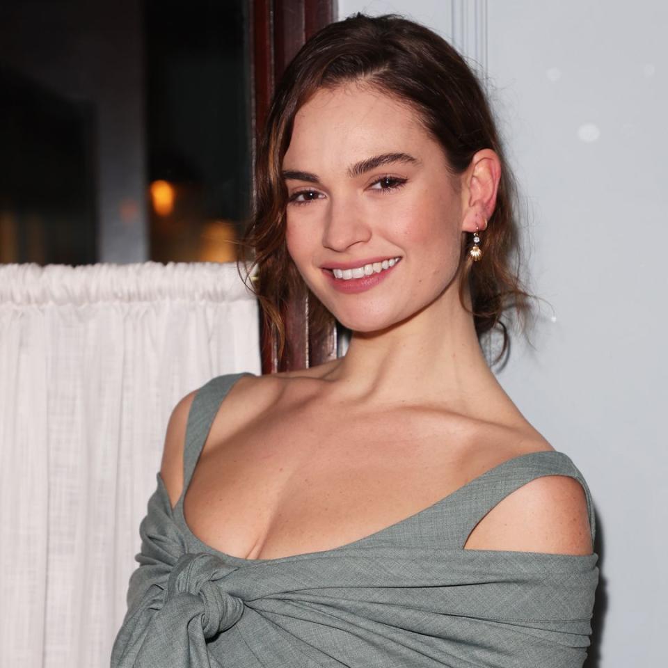 Lily James' 'quiet luxury' satin skirt is a must-have this season