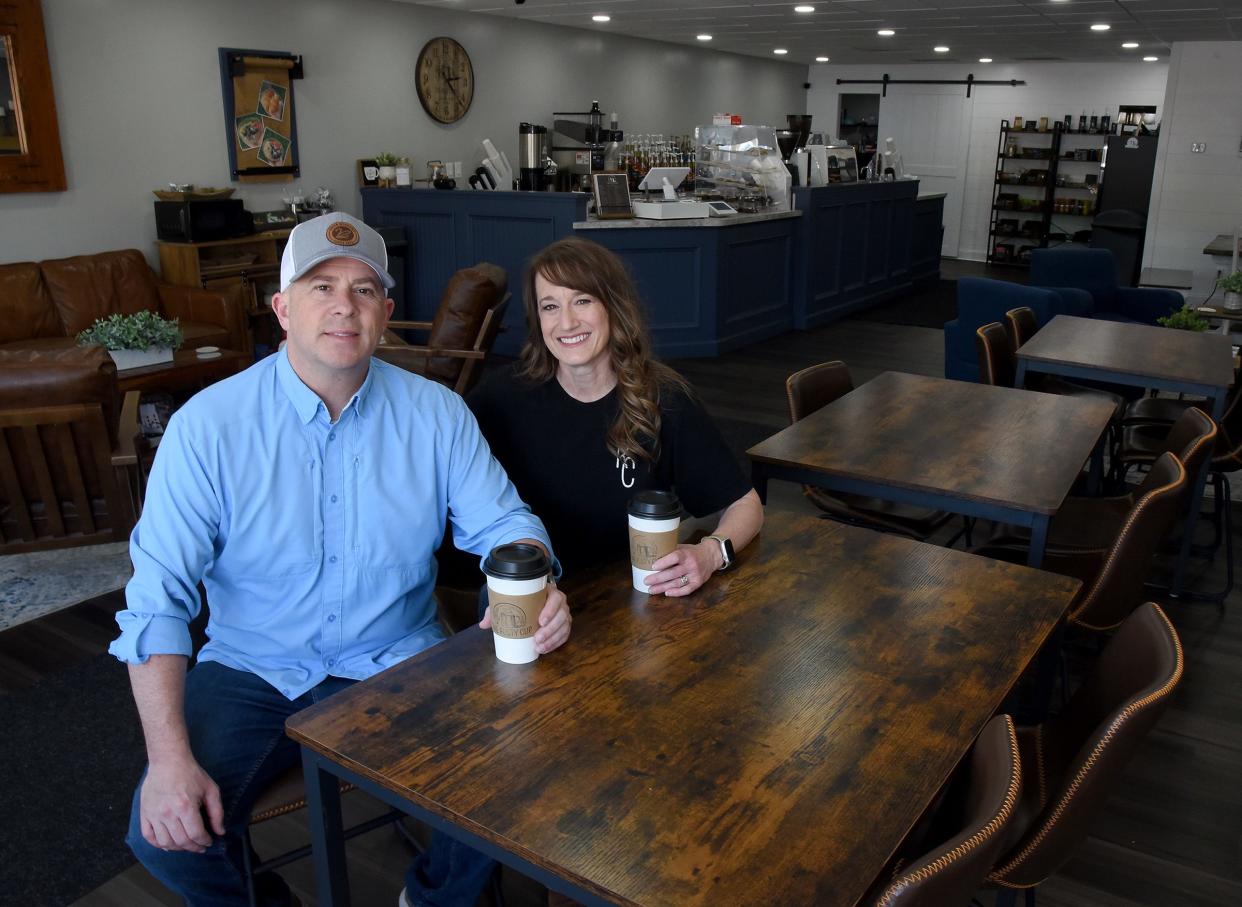 Heath and Jamie Hunter own and operate of The Rusty Cup, a coffee shop located at 2866 Lewis Ave. in Ida.