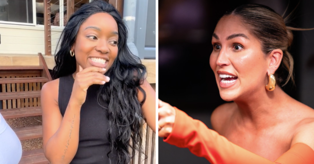 There's no love lost between MAFS' Cass and Sara. Photo: Nine/TikTok 