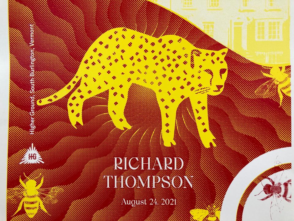 A poster from the concert by Richard Thompson at Higher Ground in South Burlington on Aug. 24, 2021.