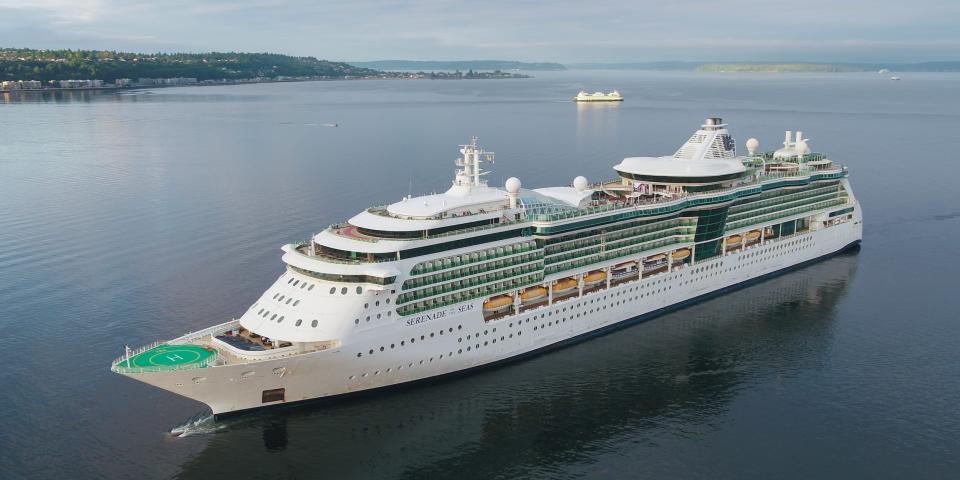 the Serenade of the Seas in the water