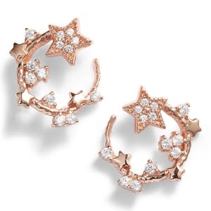 rose gold celestial swirl studs