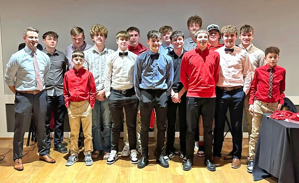 The Coldwater Cardinal boys basketball team celebrated their 2023-24 season on Tuesday with their annual awards banquet