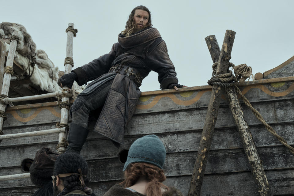 Vikings: Valhalla. Sam Corlett as Leif Eriksson in episode 204 of Vikings: Valhalla. Cr. Bernard Walsh/Netflix © 2022