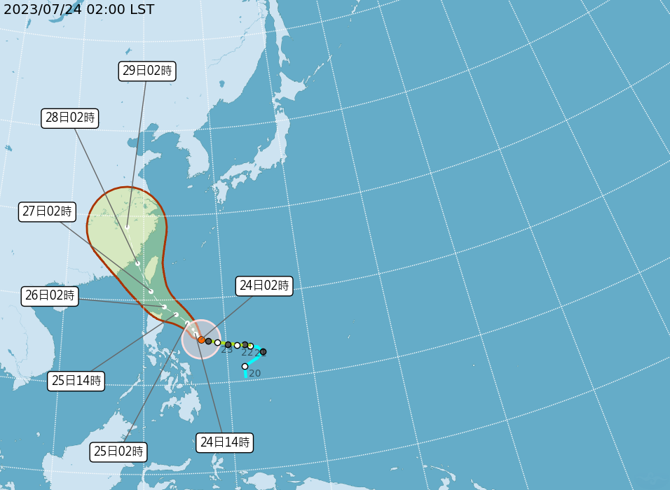 颱風路徑／氣象局提供