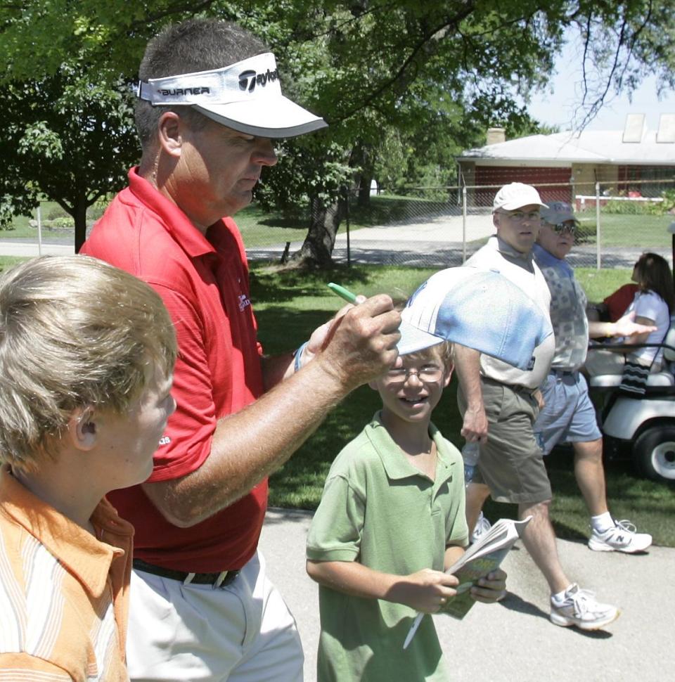 Kenny Perry, shown signing autographs for fans in 2008, was the last big-name PGA Tour golfers to come to the Rockford Pro-Am, which was last held in 2019 and officially came to an end Wednesday after being held for 43 years.