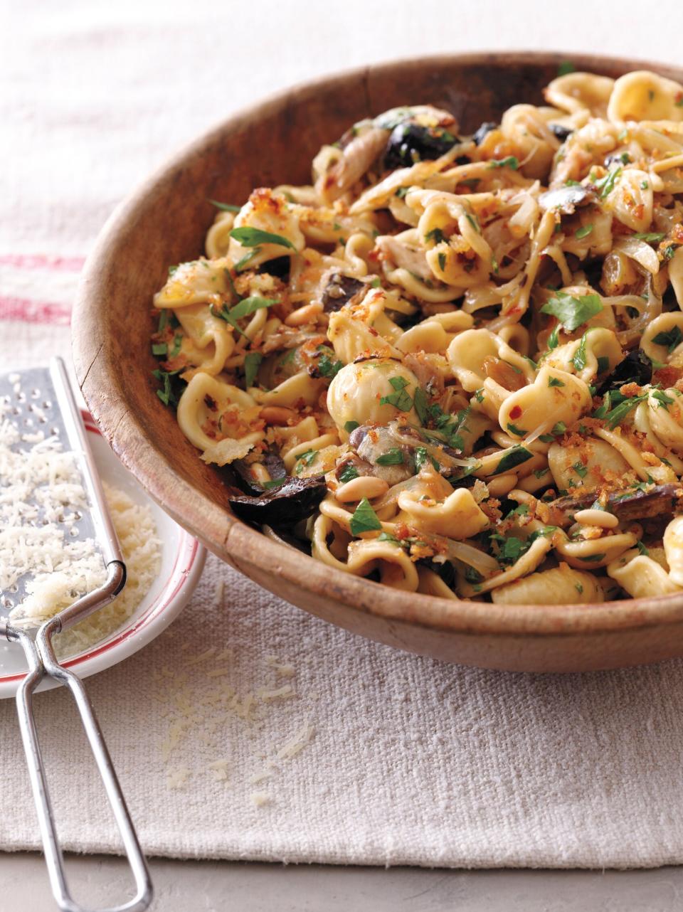 Orecchiette with Fennel, Olives, and Bread Crumbs