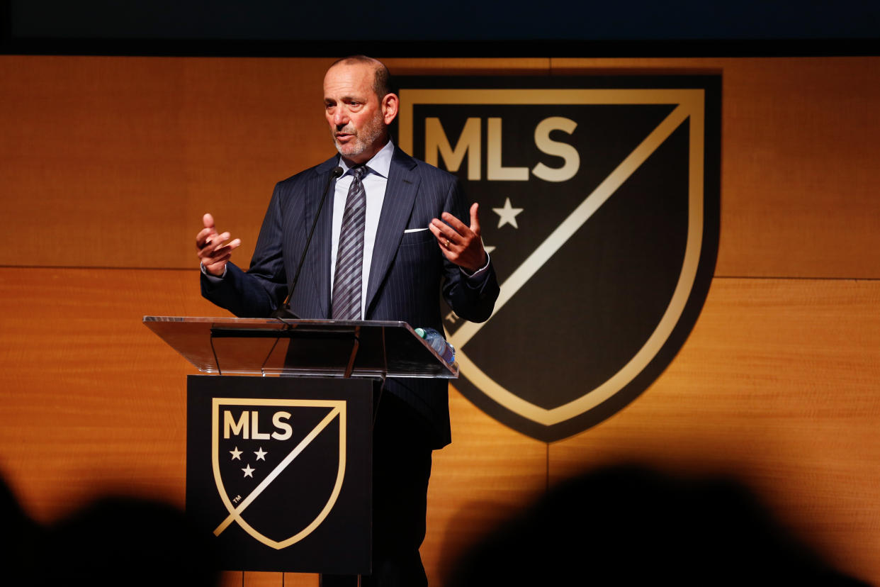 MLS commissioner Don Garber will take a 25 percent pay cut, a source told Yahoo Sports. (Jennifer Buchanan/USA Today)