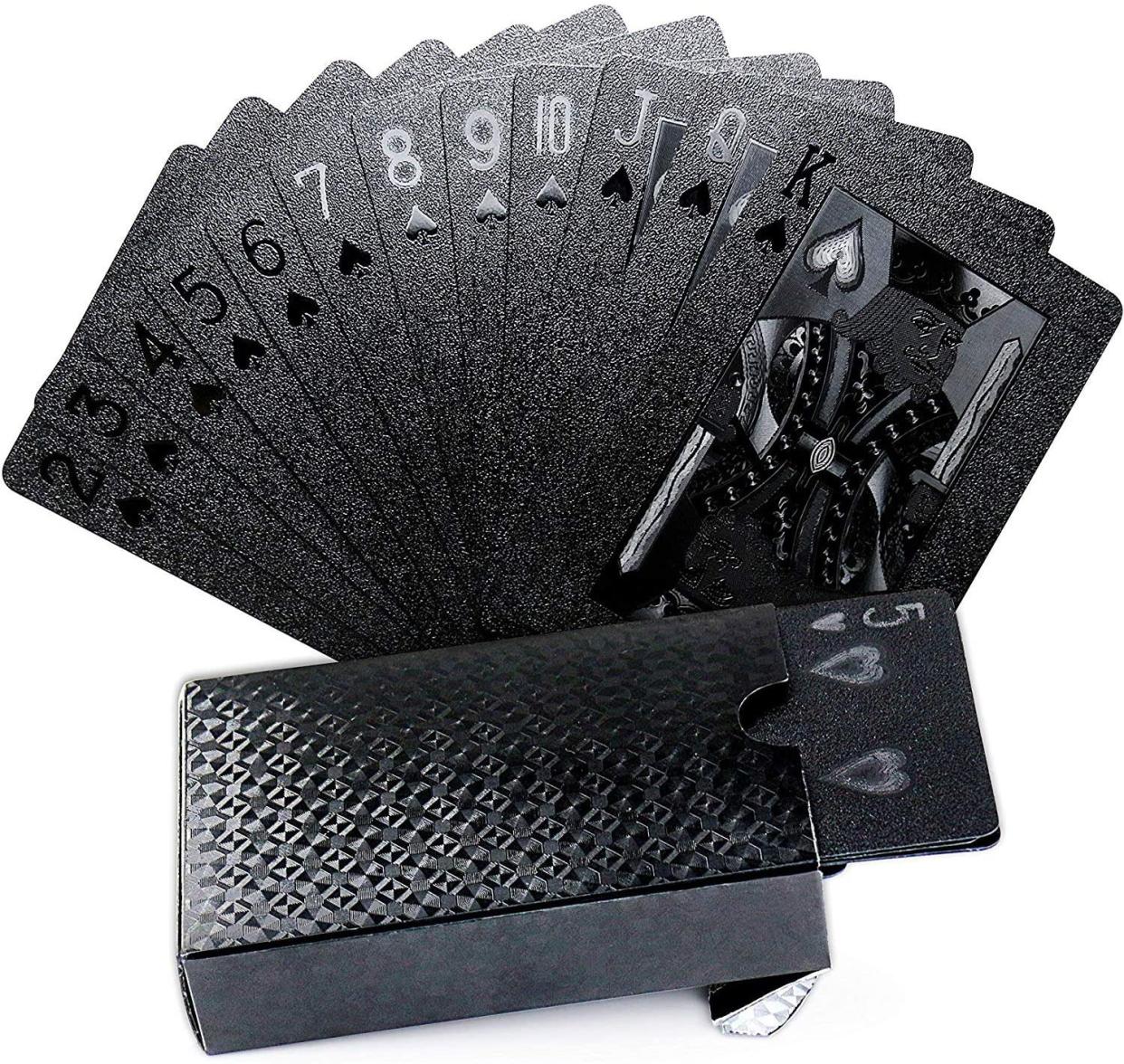 Joyoldelf Cool Black Foil Poker Playing Cards