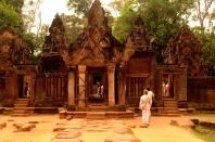 Banteay Srei is probably the smallest of the temples here and it is also one of the furthest from the Angkor complex. Carved in sandstone, this temple’s name I am told literally means Citadel of Women in reference to its beauty. The journey will take you about an hour, but it is worth spending every minute here.