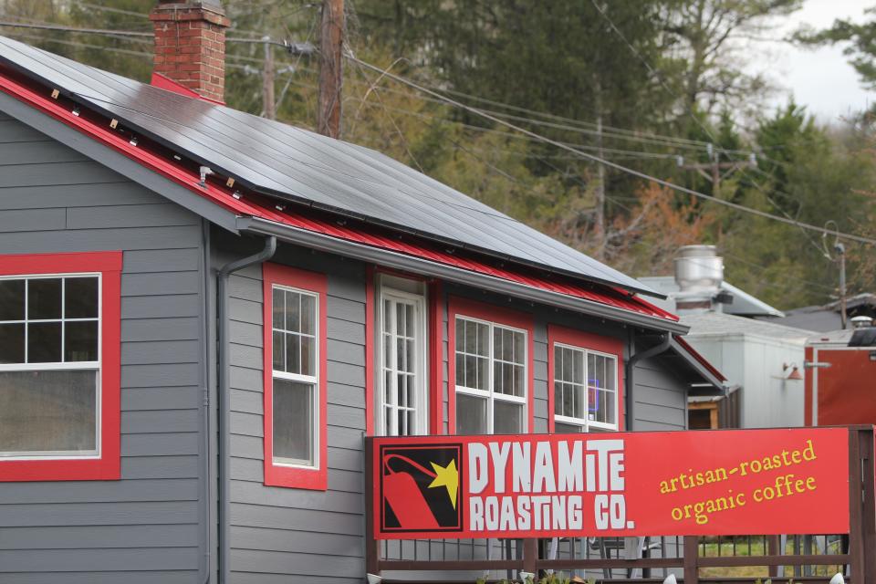 Dynamite Roasting Co. installed solar panels on the roof of its cafe, accounting for roughly 40% of the coffee house's power.