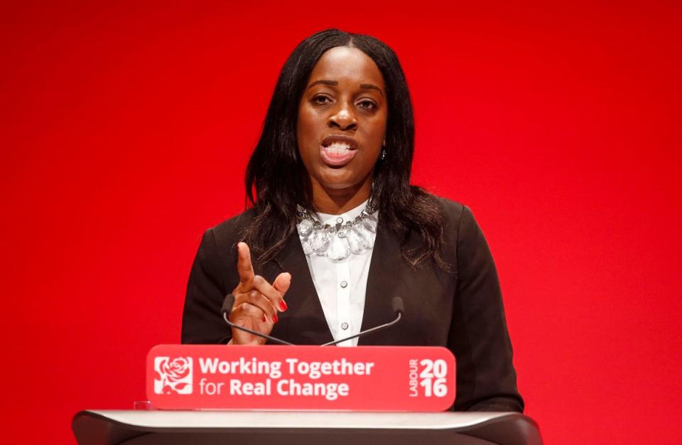 Kate Osamor, then-Shadow Secretary for International Development, speaks at the 2016 Labour conference in Liverpool (PA)
