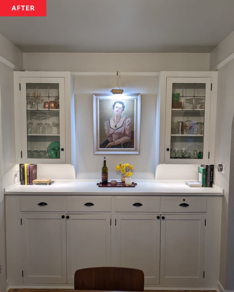 After: Built-in cabinet in the dining room