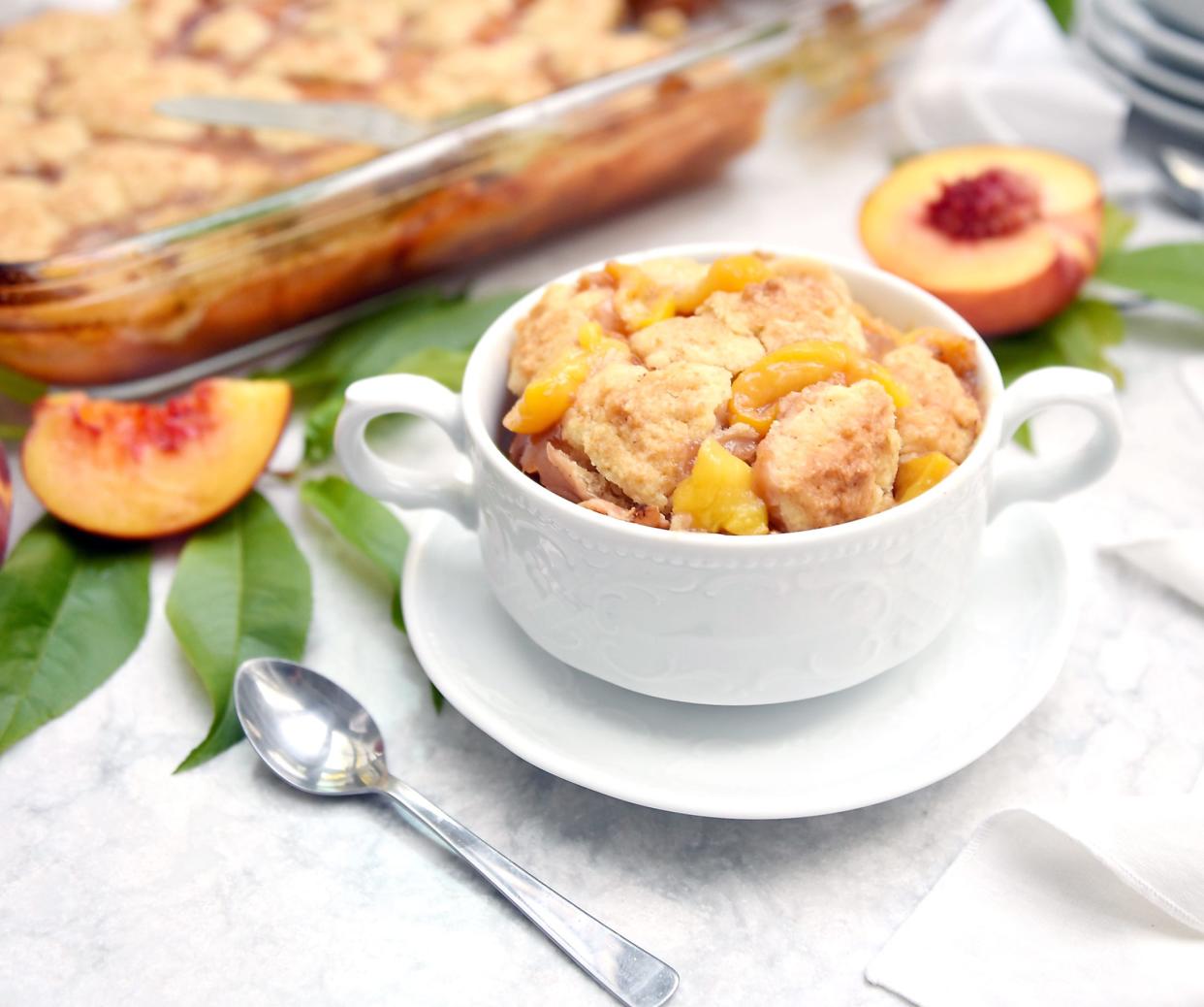 Sweet, tender and oh-so-delightful, there is something special about cobbler when it’s made with fresh-picked Michigan peaches.