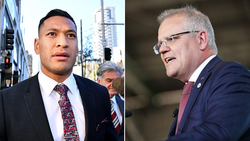 Australian Prime Minister Scott Morrison has hit out at Israel Folau's comments.