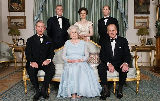 There were reports of a rift between Prince Andrew (back left) and Prince Charles (front left) over Andrew's daughter. Photo: Getty Images.