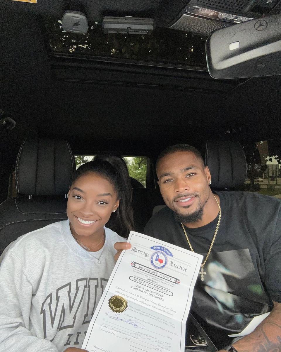 Simone Biles and Jonathan Owens