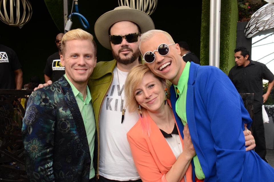 Neon Trees seen at Universal Music Brunch to Celebrate the 56th Annual GRAMMY Awards, on Saturday, Jan. 25, 2014, in Hollywood, Calif. (Photo by Tonya Wise/Invision/AP)