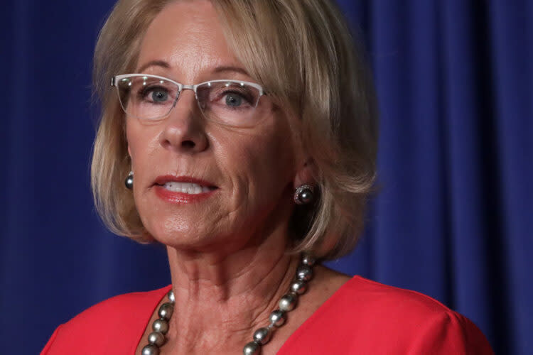 Former U.S. Secretary of Education Betsy DeVos is strongly backing a school-choice initiative in her home state of Michigan. (Getty Images)