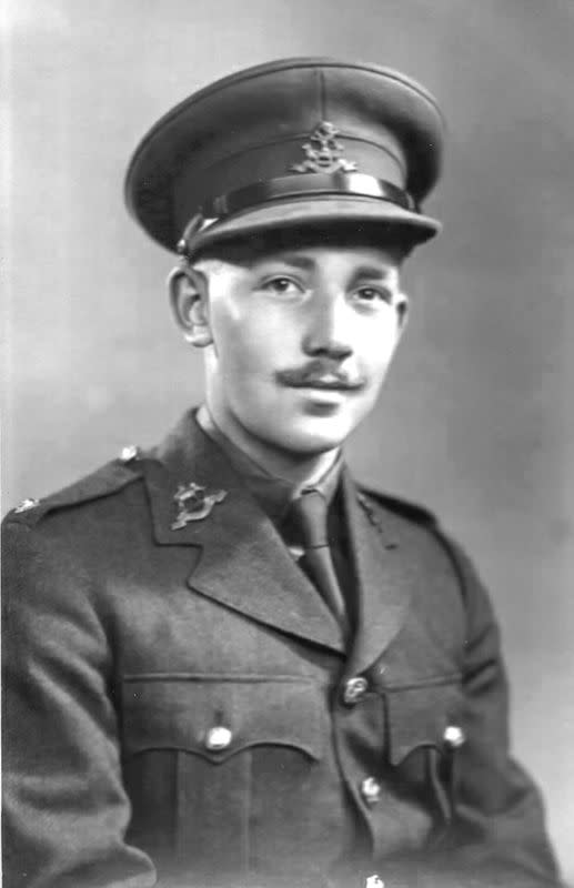 British Army Captain Tom Moore is pictured in uniform