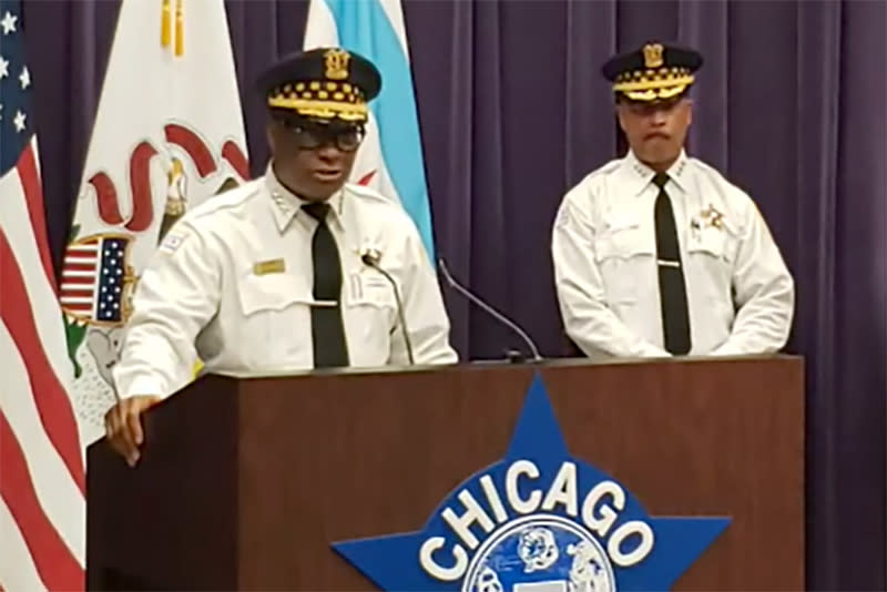 Police Superintendent David Brown speaks to the media regarding a recent police shooting in Chicago. (Chicago Police via Facebook)