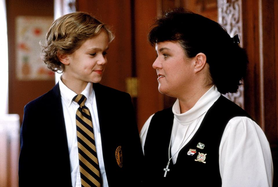 A Catholic school kid (Joseph Cross, left, with Rosie O'Donnell) seeks to find God in "Wide Awake."