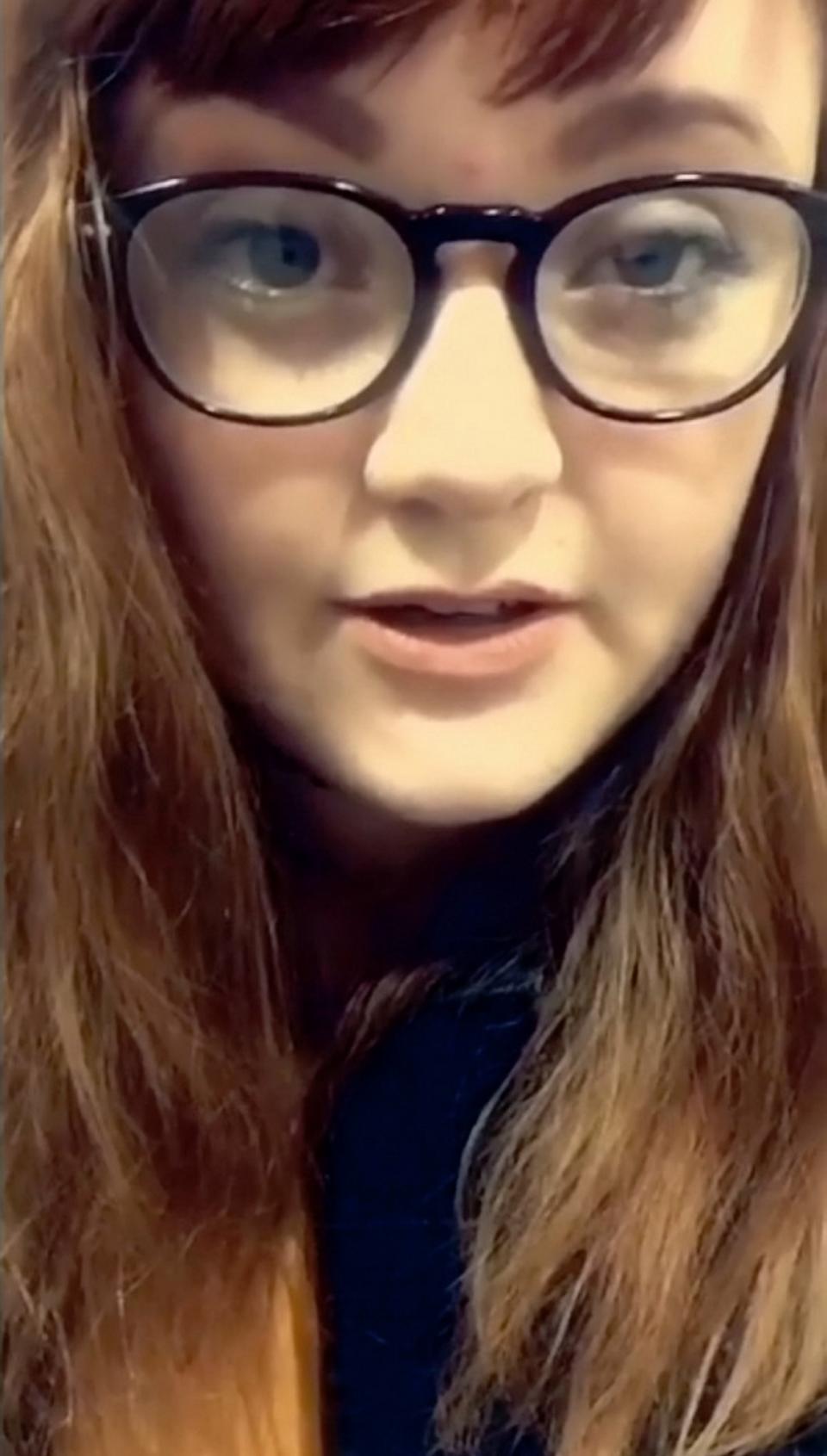 Student sharing snapchat story