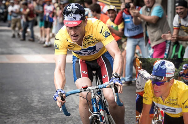 El biopic basado en el famoso ciclista Lance Armstrong ya está en marcha, como demuestra la foto del actor Ben Foster (Ángel en 'X.men: la decisión final') perfectamente caracterizado como el polémico campeón. Las semejanzas con Armstrong no se quedan en el maillot amarillo, sino también en el físico e incluso la forma de la boca por el esfuerzo de la carrera, perfectamente reproducida. <br><br> La cinta la dirige Stephen Frears y gira en torno a la investigación de David Walsh, el periodista irlandés que empezó a sospechar del uso de sustancias dopantes por parte del deportista y que estará interpretado por Chris O'Dowd.