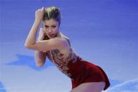 Fourth place finisher Ashley Wagner skates during an exhibition event at the conclusion of the U.S. Figure Skating Championships in Boston, Massachusetts January 12, 2014. REUTERS/Brian Snyder