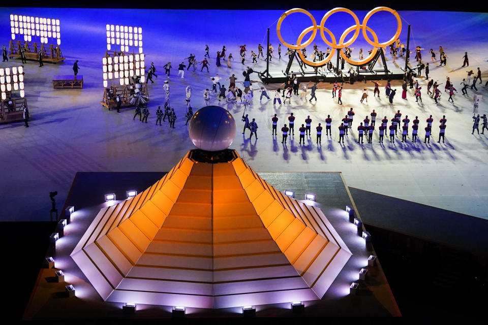 <p>More performers are seen during the Opening Ceremony of the Tokyo 2020 Olympic Games. (Photo by Bai Yu/CHINASPORTS/VCG via Getty Images)</p> 