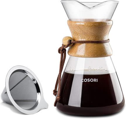 Cosori pour-over coffee maker with stainless steel filter
