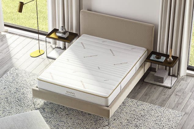 <p><a href="https://go.redirectingat.com?id=74968X1596630&url=https%3A%2F%2Fwww.saatva.com%2Fmattresses%2Fmemory-foam-hybrid%3Fcoupon%3Dfrifvwdywrnmluog&sref=https%3A%2F%2F" rel="nofollow noopener" target="_blank" data-ylk="slk:Shop Now;elm:context_link;itc:0;sec:content-canvas" class="link ">Shop Now</a></p><p>Memory Foam Hybrid Mattress</p><p>saatva.com</p><p>$1436.00</p>