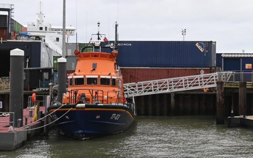 Border Force, Coastguard and the RNLI at Harwich embarked on a major search for the boat, believed to have set off from northern France on Saturday - Paul Grover/for The Telegraph