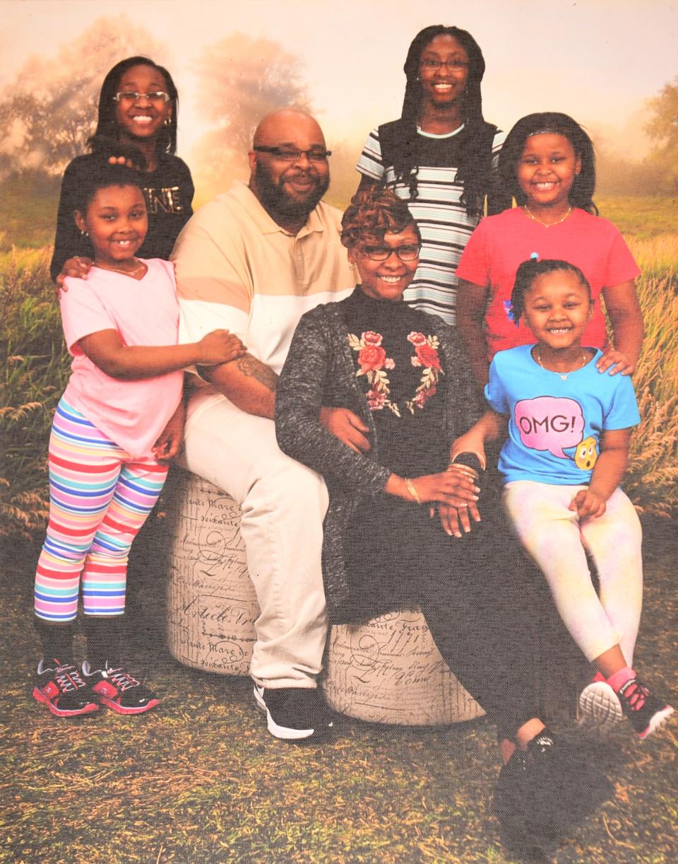 Family photo of James Williams, 46, who was shot and killed by an Canton police officer while he was celebrating the new year by shooting a rifle into the air in his yard just after midnight Jan. 1, 2022.
